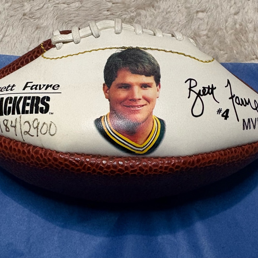 Autographed Football with Player Image